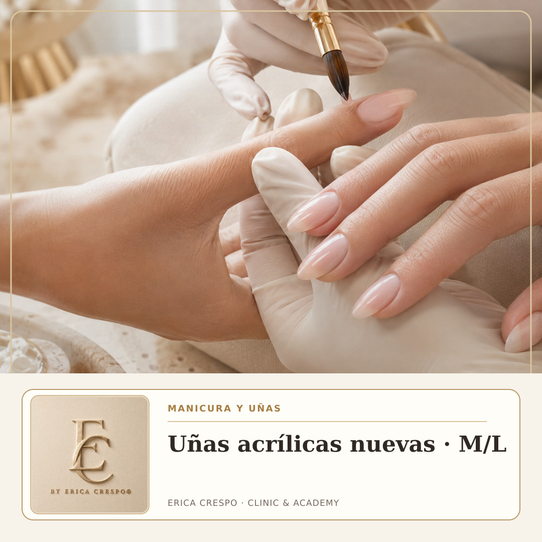 Ficha de Uñas acrílicas nuevas · M/L · Erica Crespo
