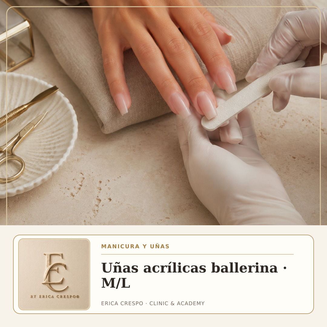 Ficha de Uñas acrílicas ballerina · M/L · Erica Crespo