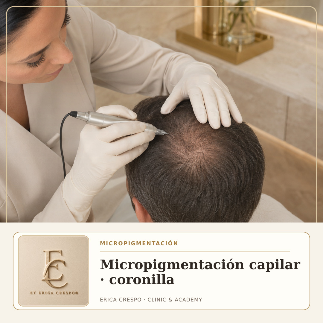 Ficha de Micropigmentación capilar · coronilla · Erica Crespo